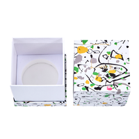 Boîte d'emballage rigide en carton personnalisée haut de gamme avec couvercle et base, idéale pour les bougies, les coffrets cadeaux et les faveurs de mariage (vente en gros)