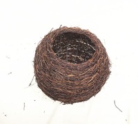 Jardinière sphérique d'intérieur en rotin P116 panier de fleurs suspendu avec corde de jute panier de jardinage tissé pots de fleurs et jardinières