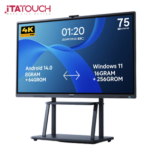 Oem 55/65/75/85/86/98 inch 4K <span class=keywords><strong>LED</strong></span> bảng điều chỉnh thông minh màn hình cảm ứng giáo dục bảng hiển thị pizarra Bảng điện tử tương tác - Product Image 2