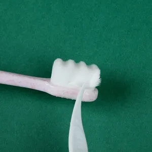 Respetuoso del medio ambiente 100% Biodegradable PLA Material de cepillo de dientes con cepillo de dientes de adulto super cepillo de dientes de cerdas suaves de viaje