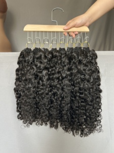 Extensiones de Cabello Humano Rizado para Crochet, Trenzas de Cabello Humano con Nudos Milagrosos, 50g - Product Image 3