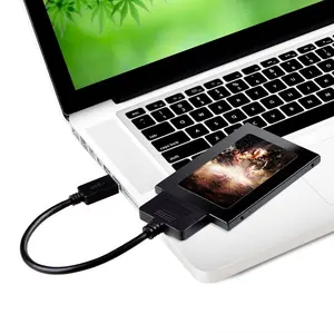 बाहरी 5Gbps USB3.0 यूएसबी SATA केबल 22pin करने के लिए एडाप्टर 2.5 "/3.5" कनवर्टर के साथ लैपटॉप के लिए UASP-SSD या HDD( 889U3B, फ्लाई Kan)