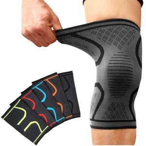 Manchon de soutien de compression sportive en néoprène tricoté 3D élastique et flexible pour le genou, idéal pour le printemps - Product Image 2
