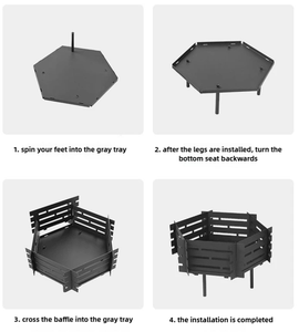 Removable Foldable <b>Camping</b> <b>Fire</b> <b>Pit</b> Steel Outdoor Bonfire Campfire <b>Fire</b> <b>Pit</b> for Picnic <b>Camping</b> - Product Image 5