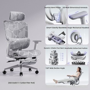 Silla <span class=keywords><strong>de</strong></span> Oficina Ergonómica Giratoria y Reclinable con Reposapiés, <span class=keywords><strong>de</strong></span> Malla, para Ejecutivos, Venta al Por Mayor - Product Image 6