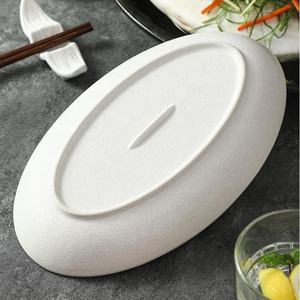 Platos <span class=keywords><strong>de</strong></span> cerámica extragrandes con diseño minimalista para servir pescado al vapor para uso en restaurantes - Product Image 5