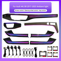 Kit de Iluminación Ambiental de 64 Colores para Auto, Material ABS, 12V, OEM Mejorado, para Modelos Audi A4L B9 2017-2025, Accesorios de Iluminación LED de Alta Calidad