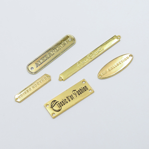 Custom Brand Metal Label Die Struck Metal Nameplate 3D Raised Metal Logo <b>Tag</b> for Clothing Accessories - Product Image 4