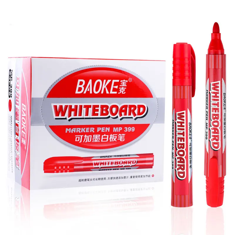 OEM removable marker pens red ink rechargeable white board marker