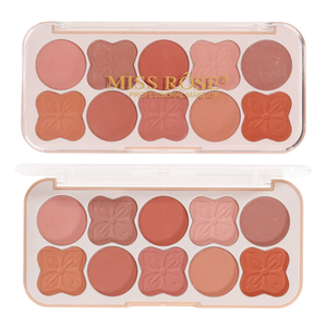 MISS ROSE 10 couleurs mat <span class=keywords><strong>pêche</strong></span> Blush Palette longue durée joue rose Blush pigment minéral Blush Blush bronzant poudre maquillage - Product Image 3