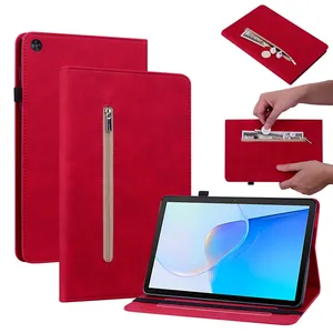 Huawei MatePad SE PU लेदर टैबलेट केस के लिए कार्ड स्लॉट वॉलेट टैबलेट केस शॉकप्रूफ किकस्टैंड टैबलेट कवर शेल के साथ