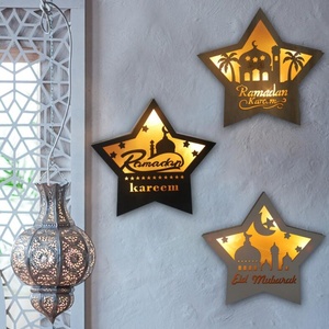 Hollow Moon Star <strong>Ramadan</strong> Decoration Islamic Mosque Blessed Eid <strong>Mubarak</strong> <strong>Gifts</strong> Free standing Acrylic MDF Wooden <strong>Ramadan</strong> Moon Decor - Product Image 4
