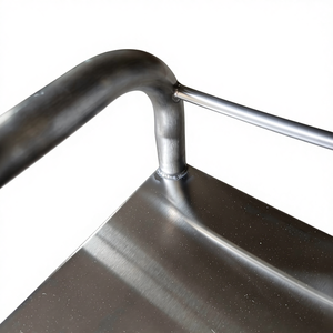 आधुनिक डिजाइन स्टेनलेस स्टील अस्पताल लिनन ट्रॉली धातु नर्सिंग कार्ट गंदे बैग सुविधा के साथ - Product Image 5