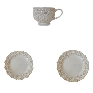 Rose Petal-Edge Ceramic Plate Elegant <b>Dessert</b> and Dinner Plate for Home or Restaurant Tableware Display - Product Image 4
