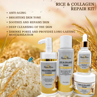 Ensemble de soins de la peau coréen au riz végétalien OEM, crème tonifiante au riz, sérum, soin de la peau pour peaux sèches