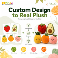 Juguetes de Peluche de Frutas Personalizados de Muestreo Rápido al por Mayor, Animales de Peluche Suaves Kawaii para Boutiques de Comercio Electrónico y Regalos Navideños