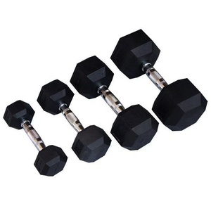 Tùy chỉnh nhôm xử lý trọng lượng cố định cao su tráng giá rẻ HEX quả tạ đặt cao su quả tạ Tạ 2.5-25kg - Product Image 6