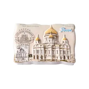 Different Countries Fridge Magnets Style Russia Castle Custom 3d Fridge Magnets for Souvenir