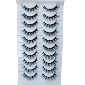 Pestañas de visón de imitación 3d hechas a mano, 10 pares, venta al por mayor - Product Image 3