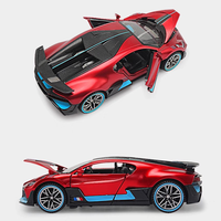PANDAS 1:32 luz sonido Bugatti Veyron Diecast Metal coche de juguete Venta caliente Zinc vehículo eléctrico con carga pila hecha de plástico