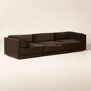<span class=keywords><strong>Divano</strong></span> Componibile Moderno di Lusso in Velluto a 3 Pezzi, Personalizzabile, per Soggiorno - Product Image 2
