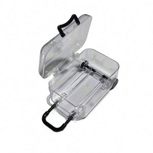 Transparent Portable Plastic Fashion <b>Mini</b> Suitcase Jewelry <b>Storage</b> <b>Box</b> Hair Accessories-Custom Decorative Promotional Candy Silk - Product Image 1