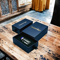 Boîte cadeau rigide en satin indigo avec impression personnalisée pour échantillons d'huiles essentielles et de sérums – Vente en gros, directement de l'usine