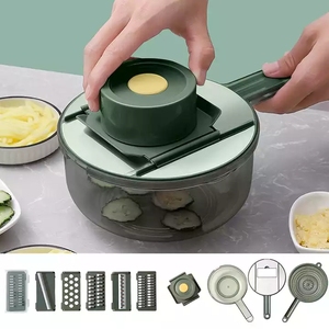 Best Manual Food <strong>Veggie</strong> Wire Slicer Stainless Steel Grater Vegetable Onion Chopper Cutter With <strong>Container</strong> - Product Image 2