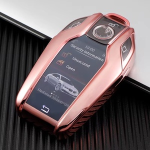 Modelage de clé à distance en Tpu, étui pour clés de voiture, avec écran LCD, accessoire portefeuille, mignon - Product Image 4