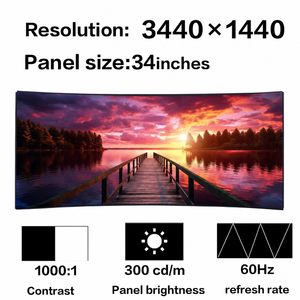 Pantalla LCD Brillante Original de 34 Pulgadas, 300Nits, WLED IPS LM340UW3-SSA1 para Monitor de PC - Product Image 2