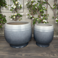 Grosir Pot Pot bunga desain minimalis Pot pembakaran keramik dalam ruangan besar untuk penggunaan Rumah & Taman di lantai dari Vietnam