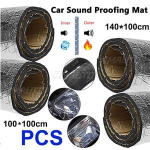 Matériau d'isolation phonique et thermique pour capot de voiture, pare-feu moteur, 7mm 30x50cm 140/100*100cm, en aluminium - Product Image 1