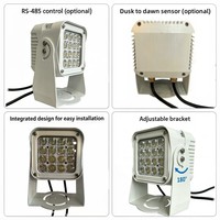 Illuminateur à lumière blanche 35W avec contrôle RS-485, étanche IP66, en aluminium, lumière stroboscopique LED pour caméra de sécurité CCTV