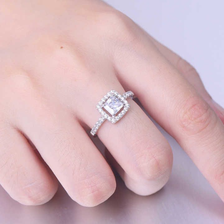 Star jewelryシルバーリングプリンセスカットジルコニア Star jewelryシルバーリングプリンセスカットジルコニア