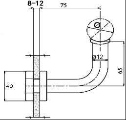 Clamp de fixation pour garde-corps de balcon extérieur en acier inoxydable à 90 degrés, sans cadre, pour verre sur mur - Product Image 4