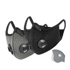 Masque de sport anti-pollution avec filtre à charbon actif remplaçable, masque de cyclisme en maille lavable - Product Image 1