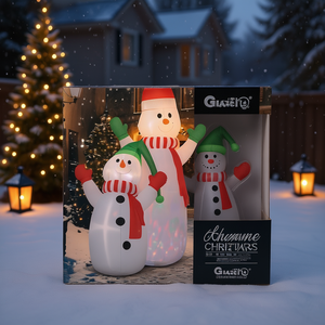 Set di 3 Decorazioni Natalizie Gonfiabili da Esterno a Forma di Pupazzo di Neve in PVC - Product Image 2