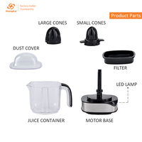 Best Verkochte Juicer Machine Roestvrij Staal Volautomatische Citrus Juicer Met Led Licht Weinig Ruis, Efficiënt
