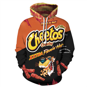Sudadera con Capucha Premium para Hombre, Diseño 3D de Cheetos XXTRA <span class=keywords><strong>Flamin</strong></span>' <span class=keywords><strong>Hot</strong></span>, Estilo Informal y Urbano - Product Image 1