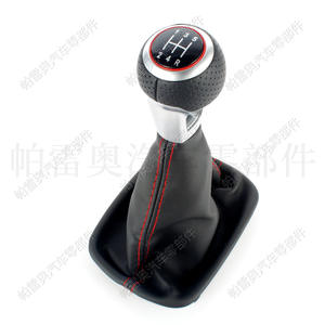 หัวเกียร์ออดี้ 5 สปีด หนังแท้ ดีไซน์ตามหลักสรีรศาสตร์ พร้อมตะเข็บสีแดง สำหรับ A3 A4 A5 A6 S3 S4 S5 S6 R32 - Product Image 3