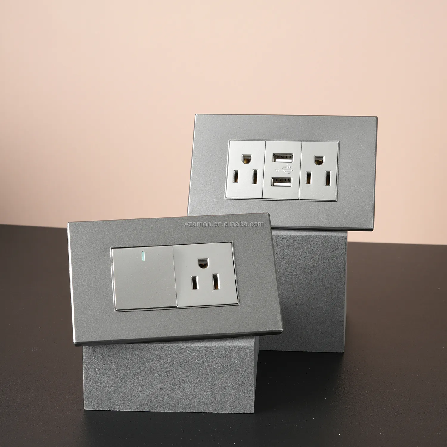 American Standard Style Light 110V Gray Ac Power Supply Plug Plugs & Outlets Socket Outlet Sockets And Switches Electrical