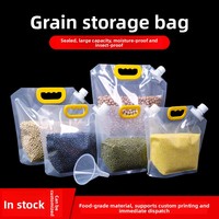 Kantong Penyimpanan Makanan Segel Berkualitas Tinggi untuk Biji-bijian, Sereal, Bir, Susu Kedelai, dengan Corong, Kemasan Perdagangan Luar Negeri Grosir