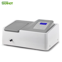 Spectrophotomètre à faisceau unique avec lampe au tungstène, résolution 1 nm, largeur de bande spectrale 2 nm, plage de longueur d'onde 190-1100 nm, écran LCD
