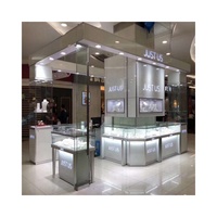 Vitrine de présentation de bijoux robuste et étanche avec éclairage LED pour parfums et électronique, design carré pour musées
