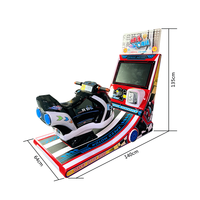 Simulateur de jeu vidéo de course automobile électrique pour enfants, machine de course de voitures d'arcade à monnayeur pour centre de divertissement 220V