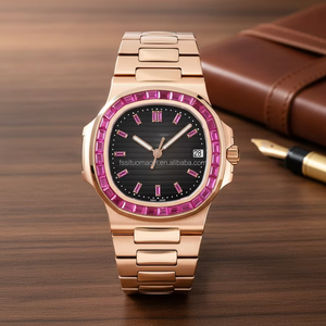 <span class=keywords><strong>Reloj</strong></span> Mecánico PPF Factory, Impermeable, Acero Inoxidable 904L, Esfera con Piedras Preciosas, V3 5723 41mm, Ultrafino, Estilo Nautilus Pateks 5711 - Product Image 1