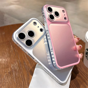 Funda Colorida con Degradado Láser Aurora para iPhone 17 Pro Max 15 16 17Pro con Botón de Control de Cámara, Acabado Mate - Product Image 2