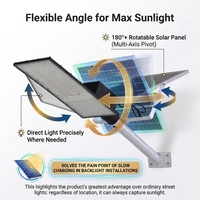 Lampe solaire LED pour route, à économie d'énergie, étanche IP66, avec batterie, DC 60W/100W/120W/150W, pour extérieur, jardin, route