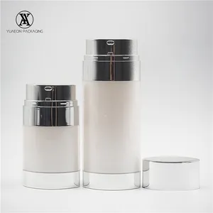 Empty 15mlx2 30mlx2 Oval Dual Chamber Single Pump Dispenser Cosmetic Airless Dual Chamber Bottle 1 Output Bottle