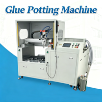 Máquina dispensadora de pegamento de resina epoxi de PU de doble componente y 3 ejes para mezcla, envasado y llenado, para fabricación de etiquetas, insignias, LED y PCB con mezcla dinámica